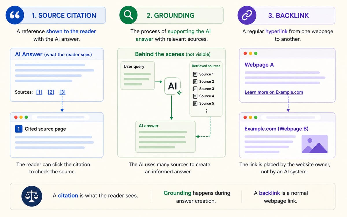 A citation is what the reader sees