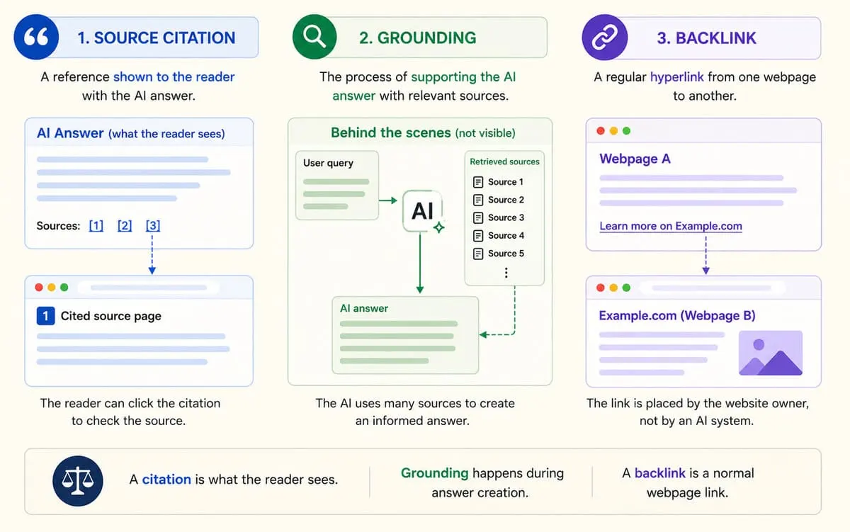 A citation is what the reader sees