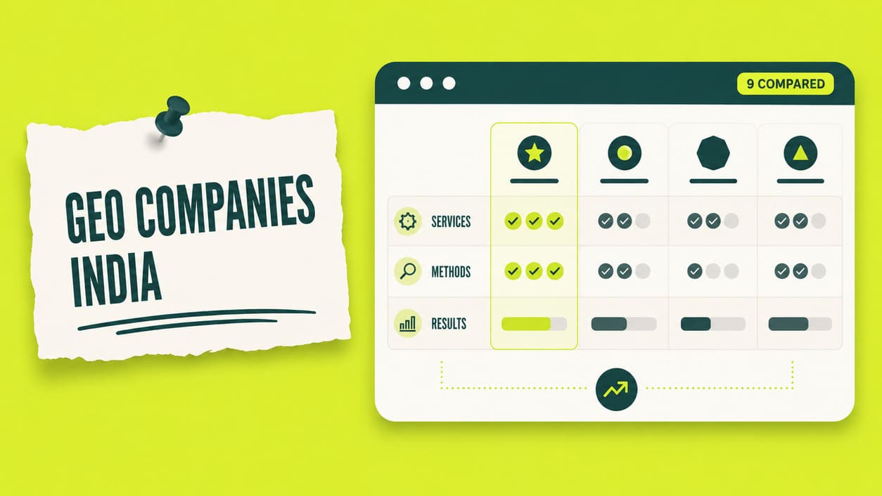 9 Generative Engine Optimization Companies in India Compared Across Services, Methods, and Results