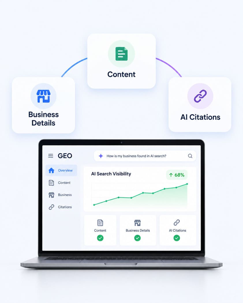 Our GEO Services Cover Content, Business Details and AI Citations