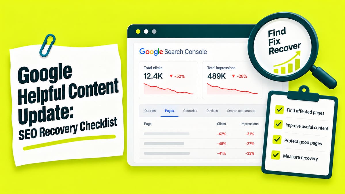 Google Helpful Content Update: SEO Recovery Checklist
